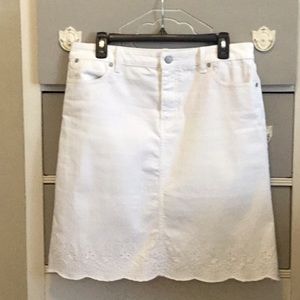 Talbots Scalloped Denim Skirt